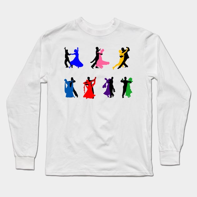 Ballroom Dancers Long Sleeve T-Shirt by doniainart